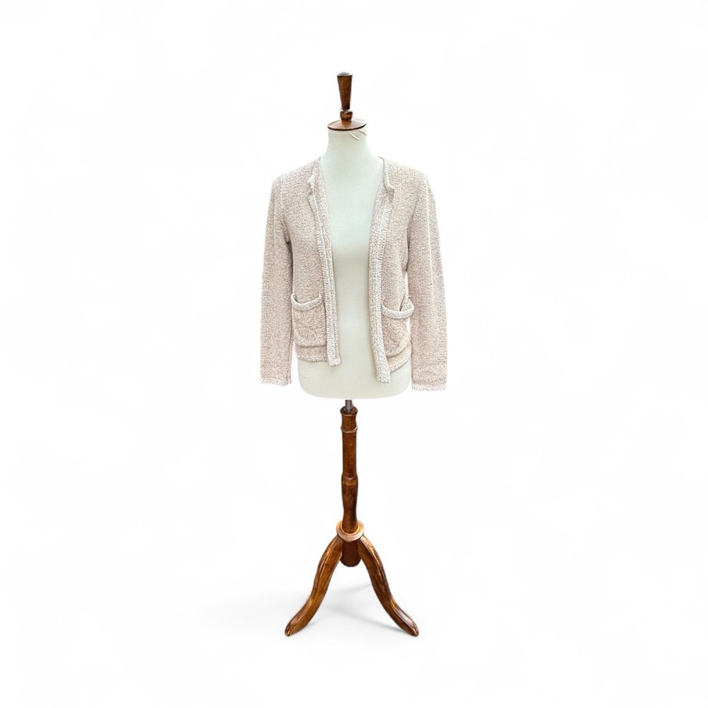 Ann Taylor Women's Cream Sweater Jacket/Cardigan Size S